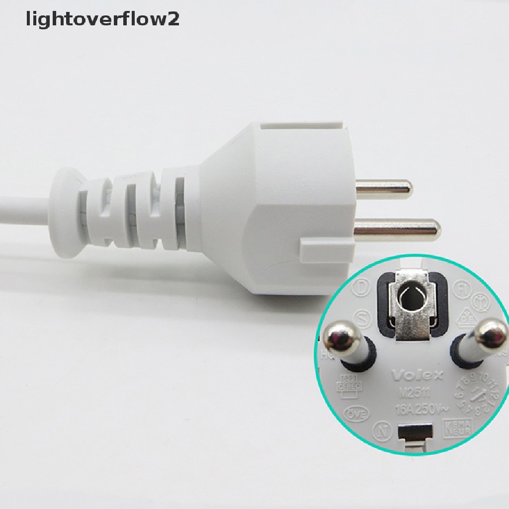 (lightoverflow2) 1pc Kabel Extension Power Adapter AC 1.8M Plug EU Untuk MacBook Pro Laptop (ID)