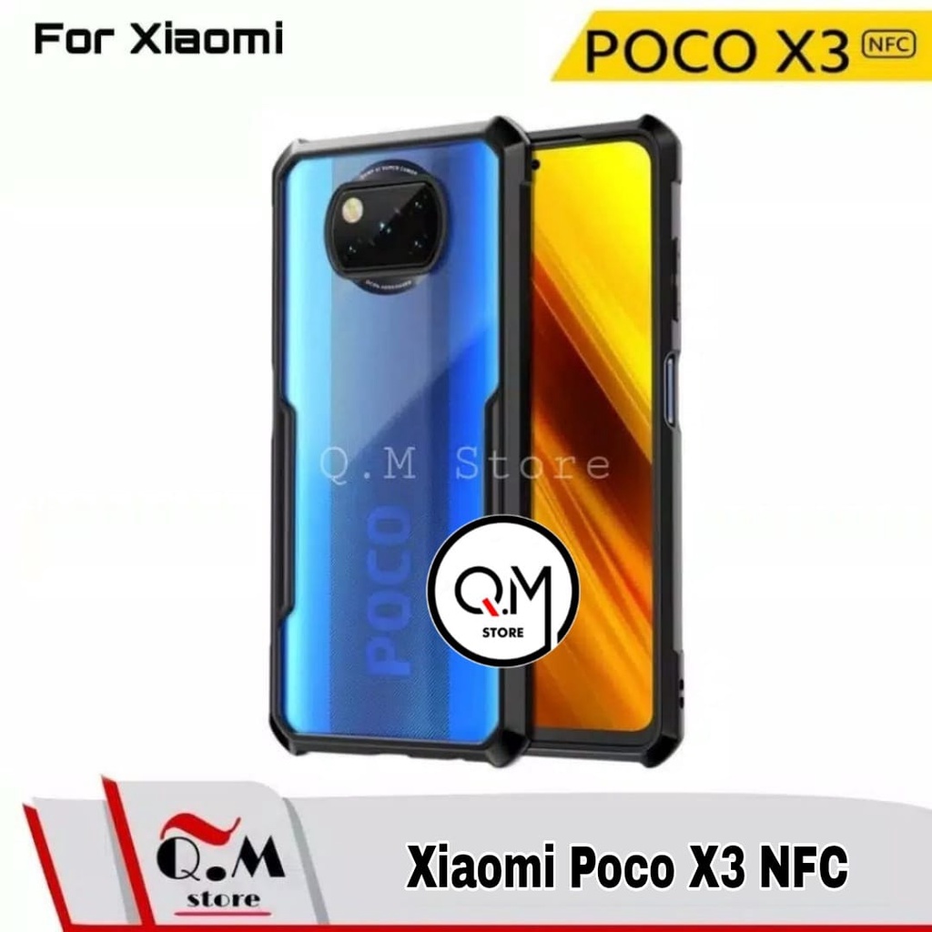 Case Xiaomi Poco X3 NFC Softcase Transparan Clear Armor Pelindung Back Cover Sockproofr
