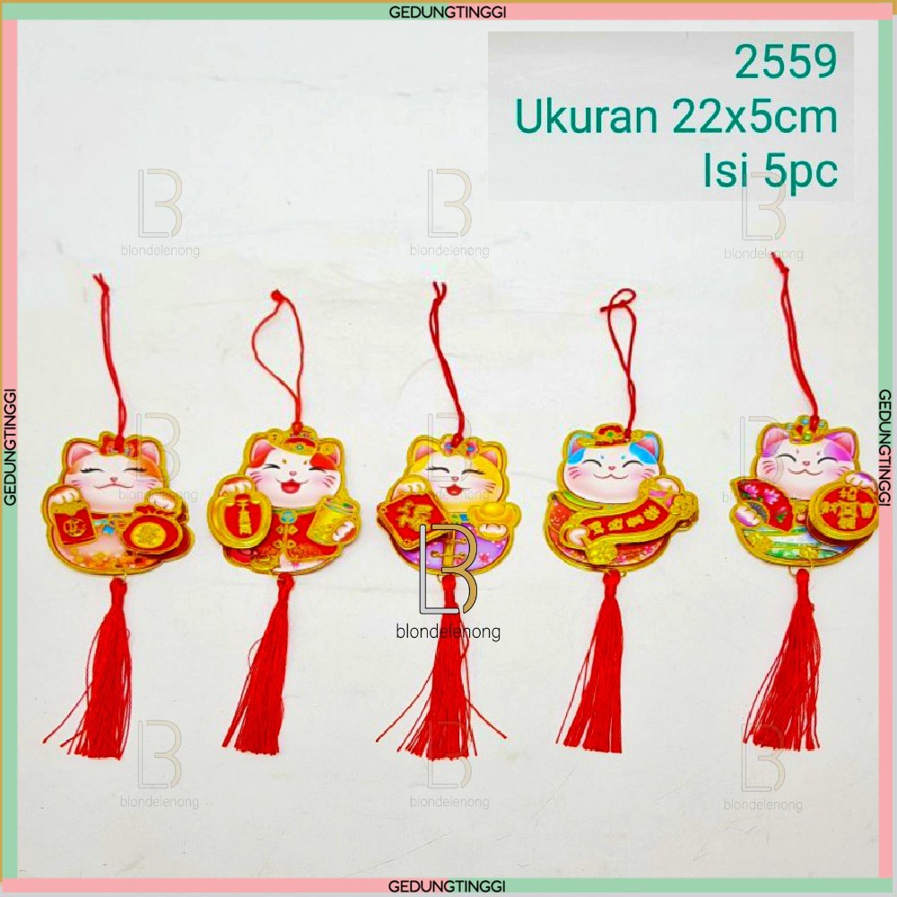 Gantungan Tasel Tassel Gantung Dewa Chaisen Jeruk Kucing Shio Kelinci Dekorasi Ornamen Pohon Sakura Meihwa Meihua Mehwa Mehua Fuk Hoki Rejeki Parcel Parsel Hampers Hadiah Kado Gift Tahun Baru Imlek Sincia Cina Cny Rumbai Merah Emas Gold Kaca Pintu 2023