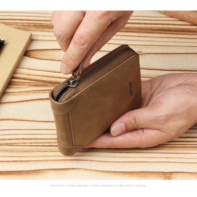 WL089 - WEIXIER DOMPET ZIPPER TEMPAT WADAH KARTU KULIT PREMIUM WALLET