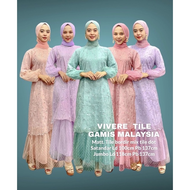 PB Prilly Busana - VIVERE GAMIS TILE MALAYSIA - MAXY DRESS PESTA  - GAMIS  PESTA - GAMIS BRUKAT