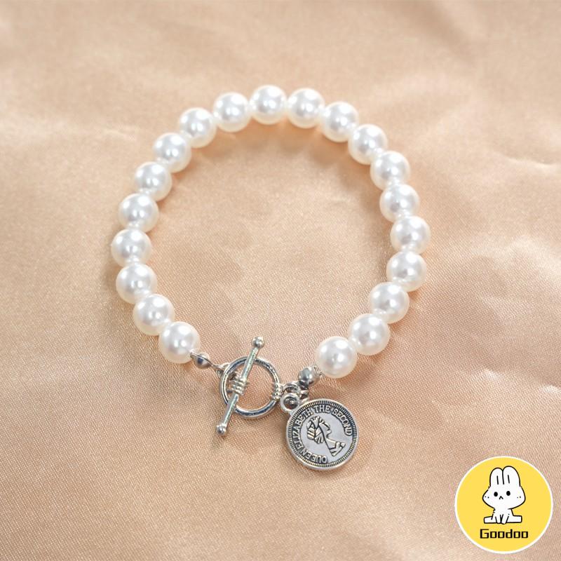 1pc Gelang Liontin Mutiara Fashion Imitasi Gelang Manik-manik Rumbai Perhiasan gelang Wanita Aksesoris -Doo