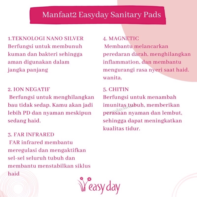 Easyday Pembalut Premium Anti Bakteri Paket Hemat 2/4/6/9 Bungkus Bebas Mix Semua Ukuran