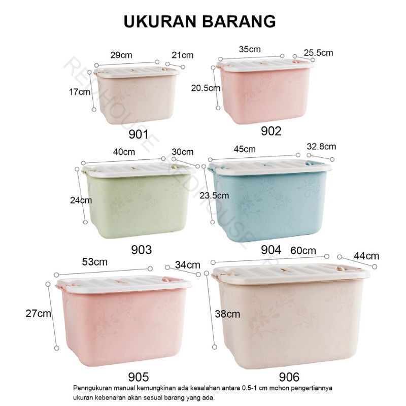 KOTAK PENYIMPANAN BARANG/ BAJU UKURAN M/ TANGGUNG TEMPAT BARANG REDHOUSE/ SEALWARE TANGGUNG / TEMPAT SERBAGUNA/ KOTAK SERBA GUNA / REDHOUSE/ ORIGINAL-1