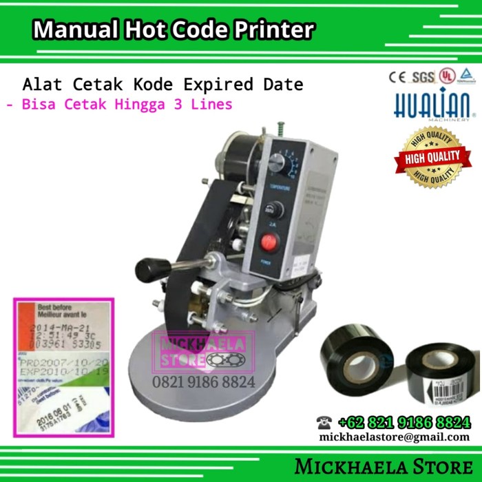 

Promo Expired Date Printing Alat Cetak Tanggal Kadaluarsa Manual Coding Dy-8 Promo