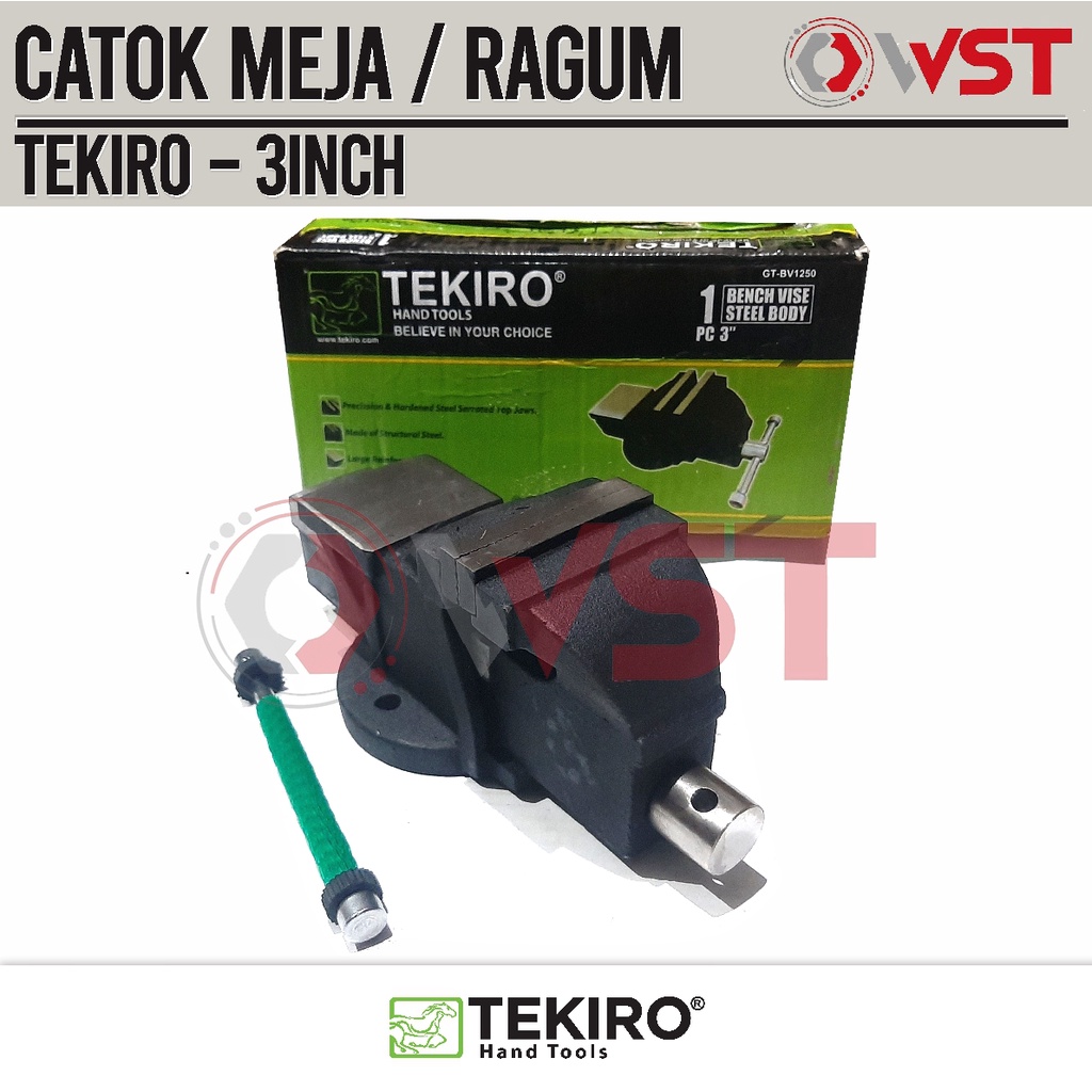 Tekiro Catok Meja 3inch - Ragum 3" TEKIRO - Bench Vise 3 Inch