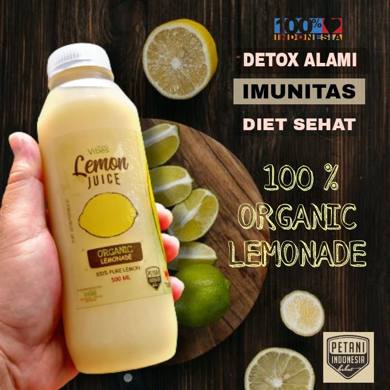 

LEMON JUICE / JUS LEMON DIET / MURNI TANPA GULA DAN TANPA TAMBAHAN AIR 500 ML VIBES FOOD