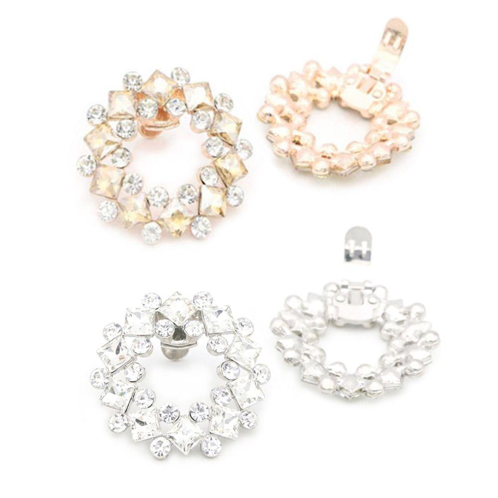 PINEAPPLE 1pcs Shoe Clip Rhinestone Women Bride Wedding Charm Buckle