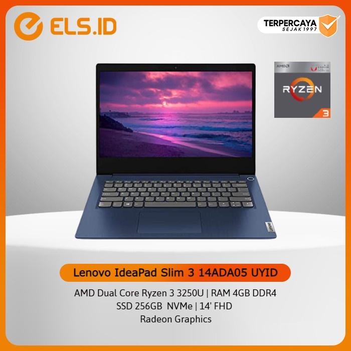 Laptop Lenovo IdeaPad Slim 3-14ADA05 UYID Ryzen 3-3250U 4GB SSD 256GB