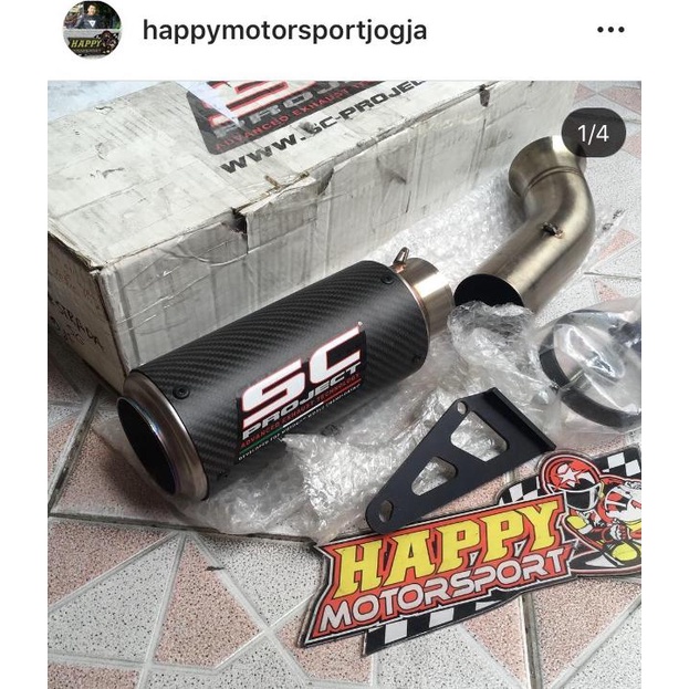 PRODUK- KNALPOT SC PROJECT ORI ITALY CRT CARBON DUCATI HYPERSTRADA HYPERMOTARD .