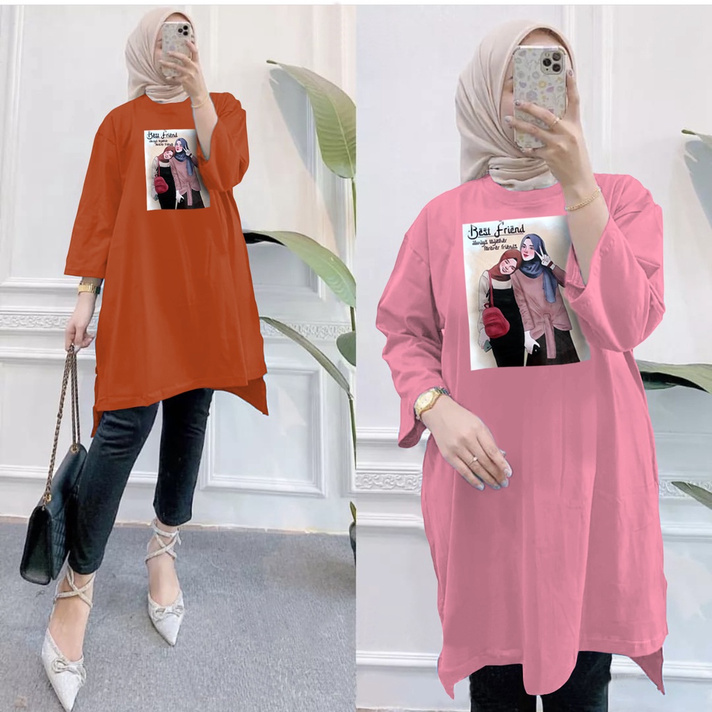 GR TUNIK OVERSIZE BASIC KAOS JUMBO GAMBAR PRINT DTF LEMBUT (BUKAN SABLON) TUNIK BABYTERRY SR576