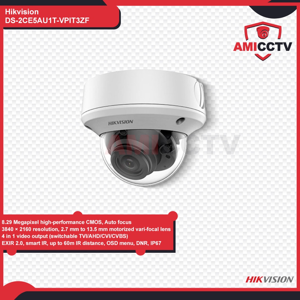 Camera CCTV Hikvision 8,3MP Indoor DS-2CE5AU1T-VPIT3ZF