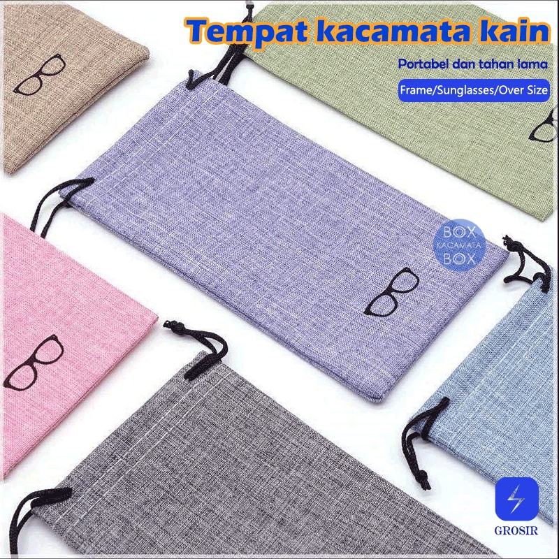 Kantong Kacamata Kain Lembut serbaguna dan multifungsi Kain Kantong Kacamata Bundling Keren Soft Color Kantong Kain Kacamata / Sarung Pelindung Kacamata Full Colours Terbaru Keren Lembut Unisex