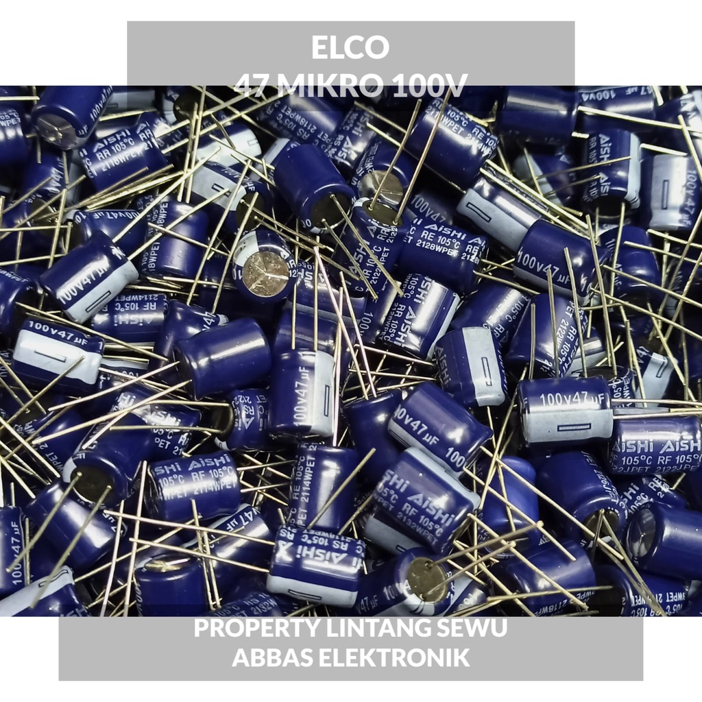 ELCO ELKO 47 UF 100V 47 MIKRO 100 VOLT