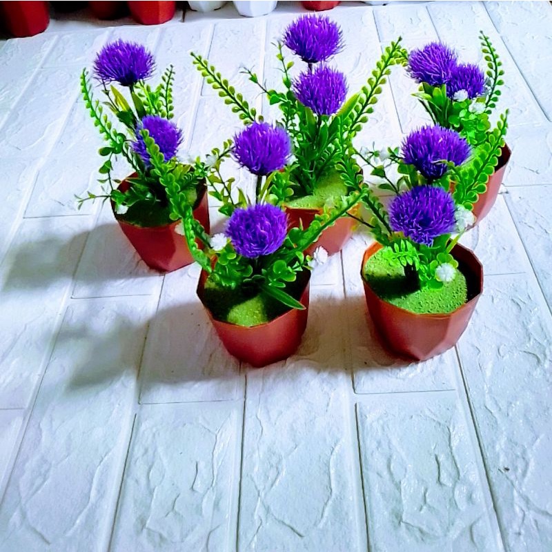 BUNGA HIAS ROSE PLASTIK PLUS POTNYA