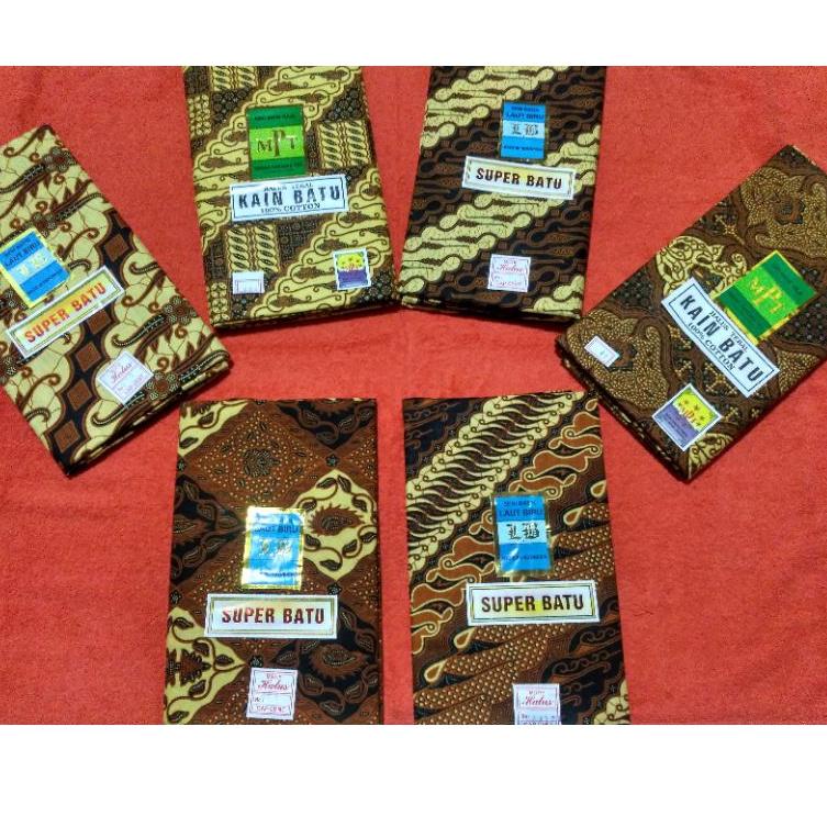 Kain Batik LAUT BIRU & MPT Khas Solo - Jogja / Jarik Batik Sogan {TOP.18Oc22х}