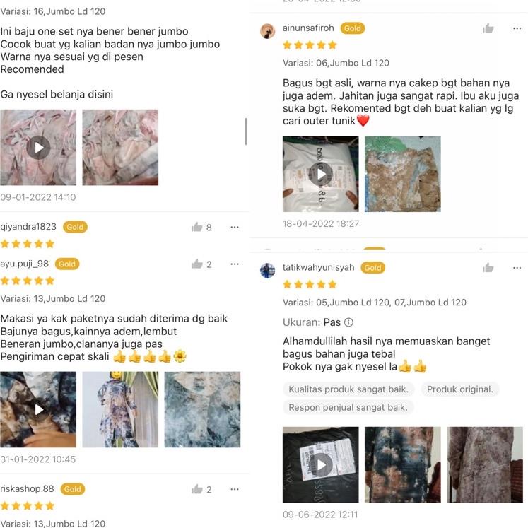 BAG.18Oc22r ◦ Sahara One Set Rayon Premium Jumbo LD 120 Setelan Tunik Celana Kulot