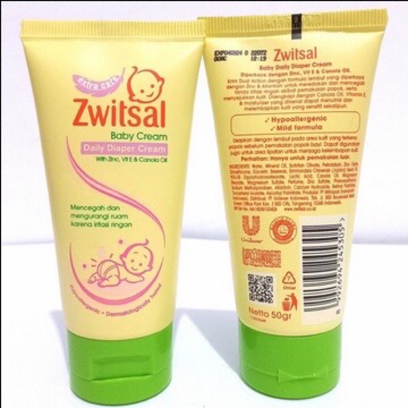 Jual Zwitsal Baby Daily Diaper Cream Extra Care With Zinc 50ml Shopee