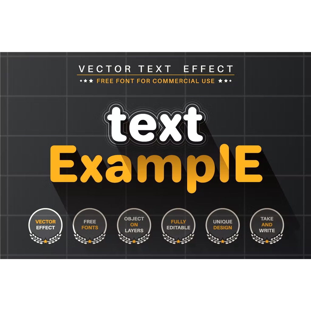 Build Template Editable Text Effect Font Style