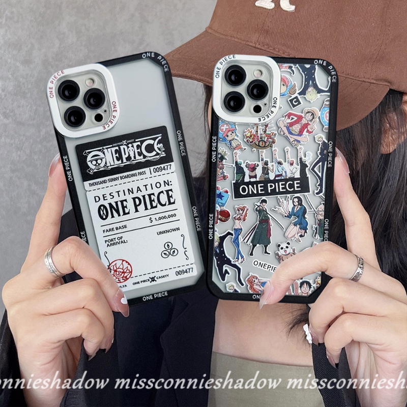 Casing OPPO A17 A12 A17K A16 A15 A96 A55 A57 A77 A95 A5s A54 A1K A15s A16K A7 Reno5 5F 7Z 7 4F 6 A74 A5 A9 A3s A31 A76 A12E A11 A94 A35 Kartun Trendy One Piece Tickets Sarung Soft Case