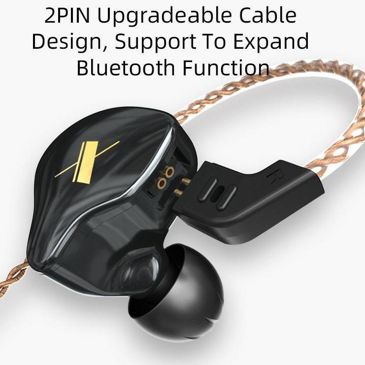 ゅ KZ EDX with Mic Earphones Dynamic Driver HIFI Bass In Ear Monitor ㄴ