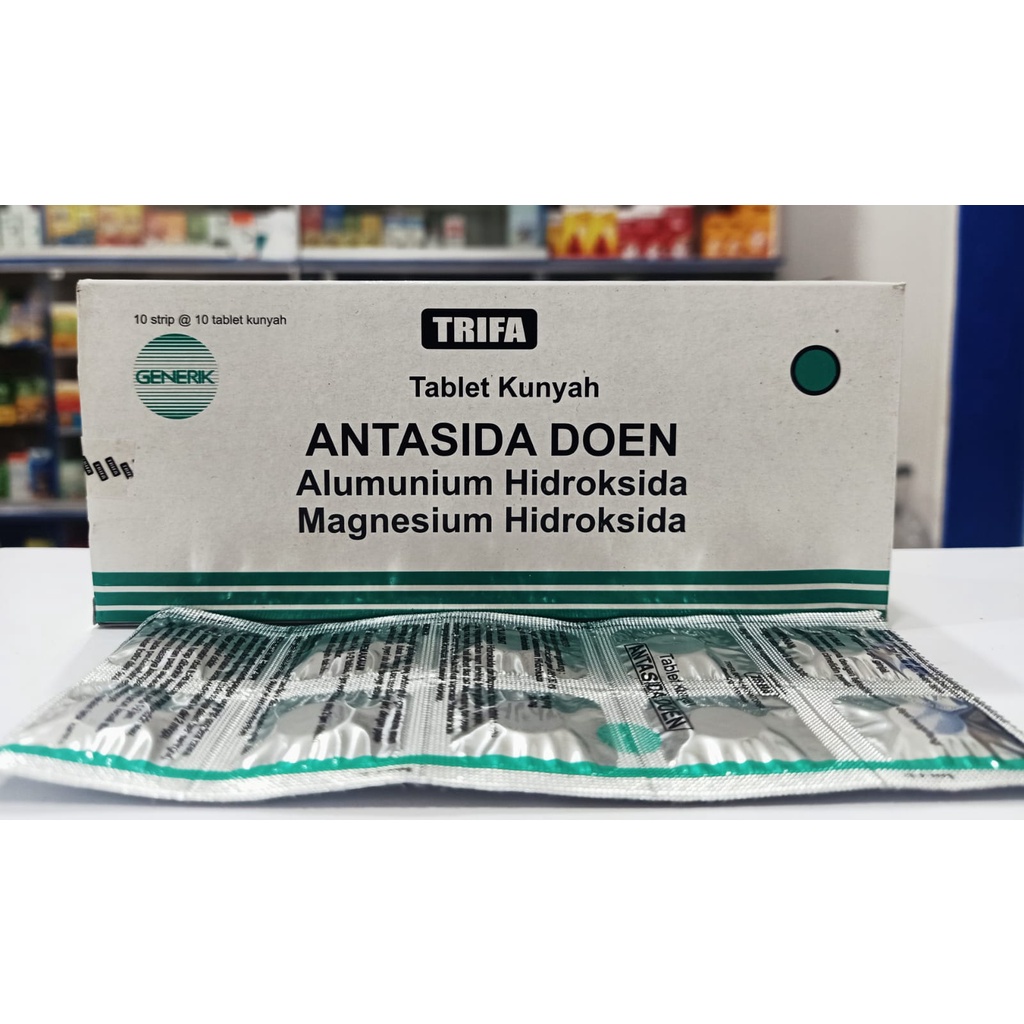 Antasida Doen Obat Maag dan Asam Lambung Tablet Kunyah 𝟏 𝐒𝐭𝐫𝐢𝐩 𝐢𝐬𝐢 𝟏𝟎 𝐓𝐚𝐛𝐥𝐞𝐭