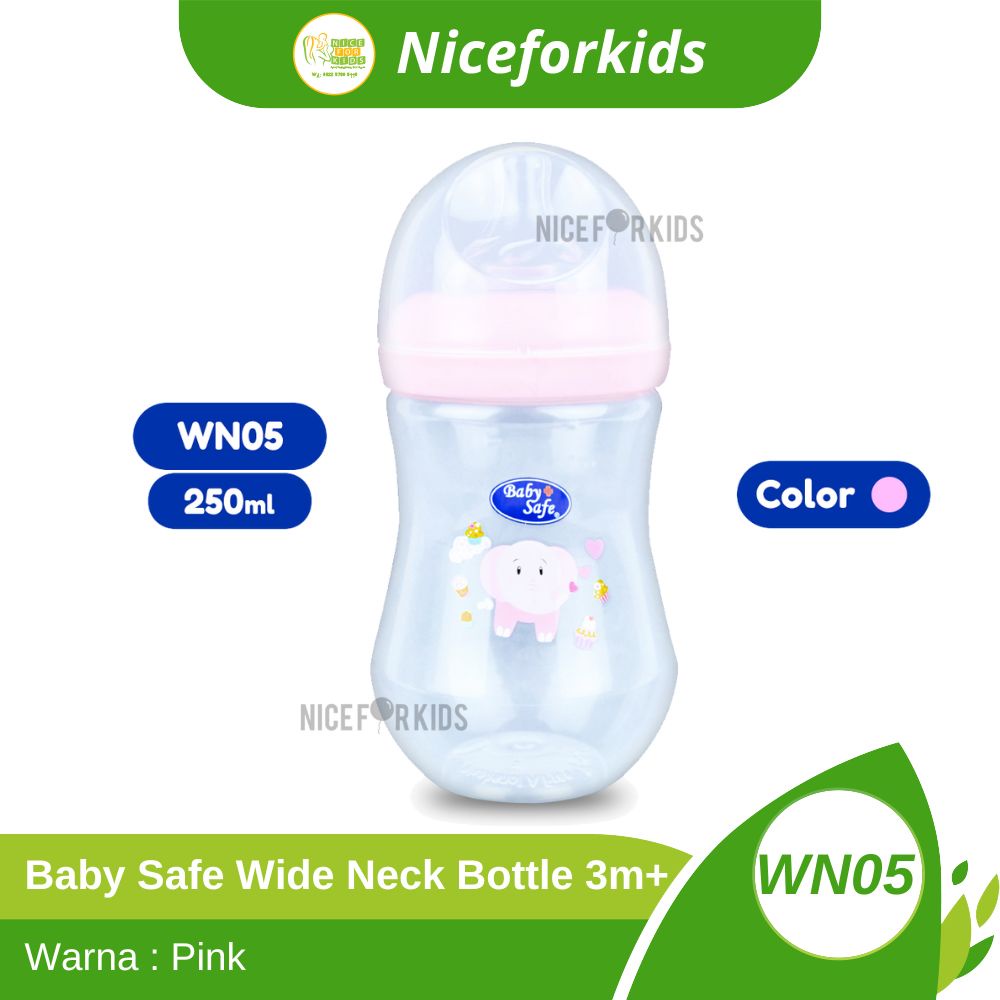 Baby Safe Bottle Wide Neck Motif 125 (WN04) /Wide Neck 250ml (WN05) / Botol Susu Anak