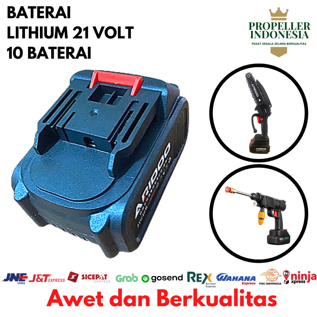 Baterai Lithium Jet Cleaner 21 Volt Baterai Washer Gun 10 Pcs Baterai