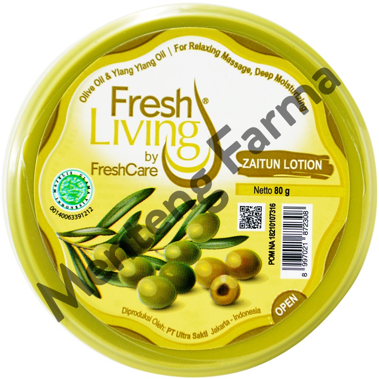 Fresh Living Zaitun Lotion 80 Gr - Lotion Pelembap Kulit Kering