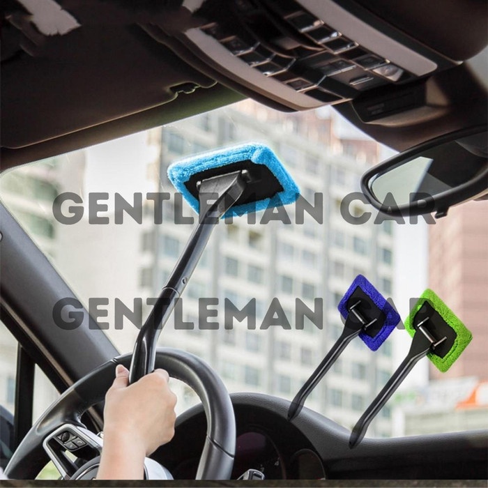 Tongkat Sikat Lap Microfiber Pembersih Kaca Depan Windshield Interior Dalam Mobil Car