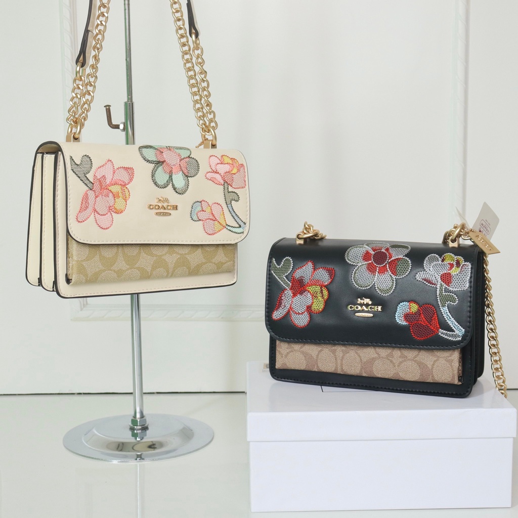 TAS WANITA SELEMPANG FREE BOX FLOWER BUNGA CH071 SLING BAG PREMIUM IMPORT