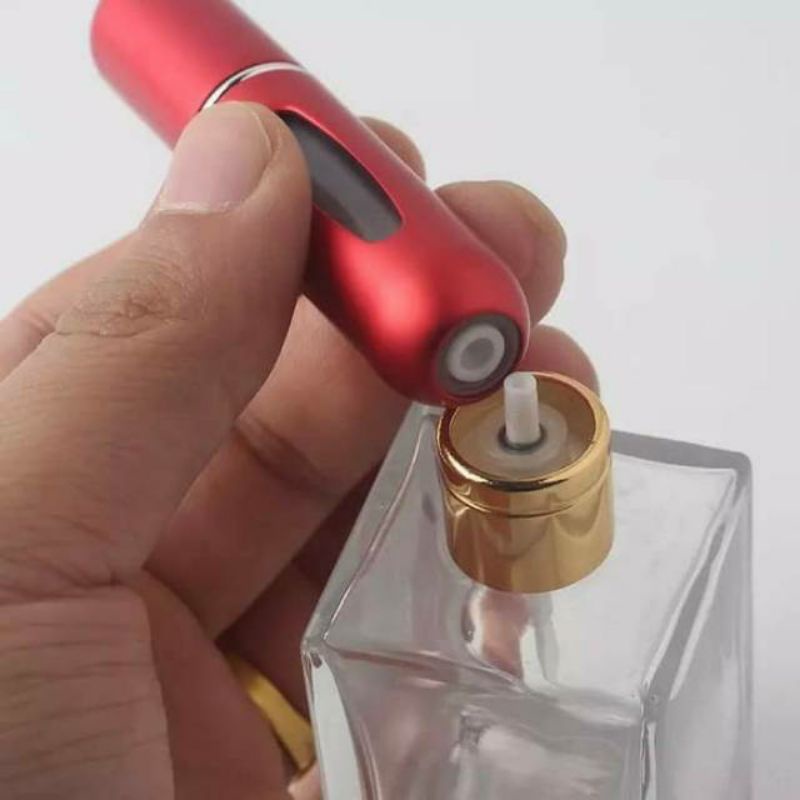 Botol Parfum Mini Travel 5ML Atomizer Bottle Spray Aluminium isi ulang kapsul lipstik semprot refill