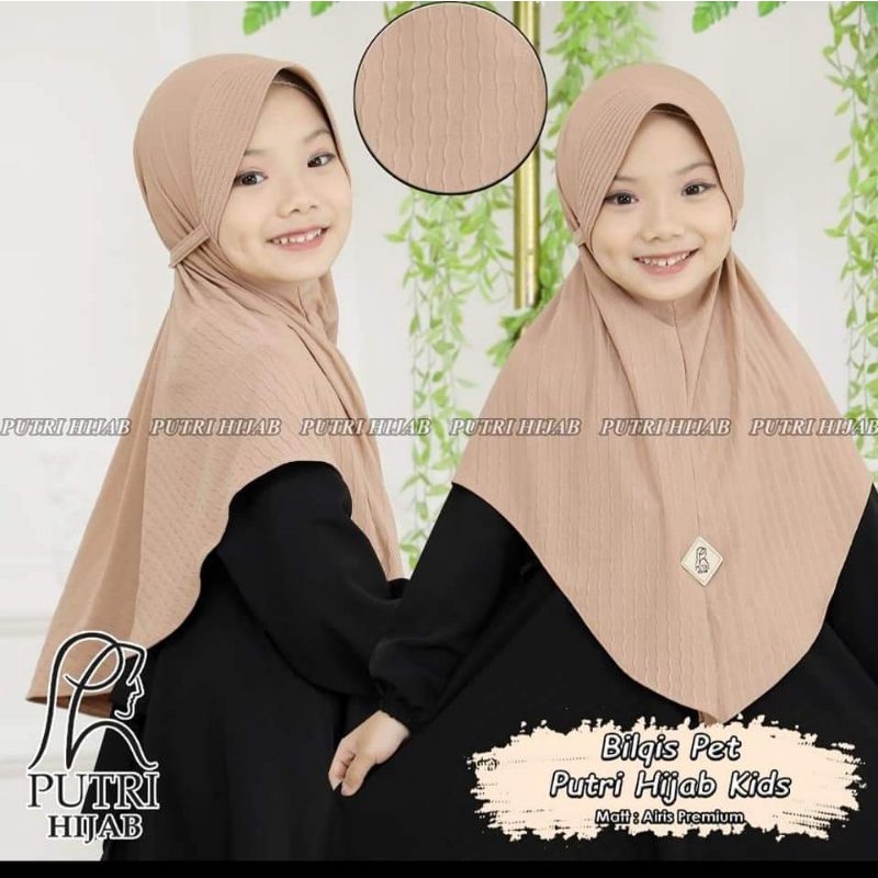Hijab Jilbab Instan Anak Jersey Bilqis Pet Ori Putri Hijab