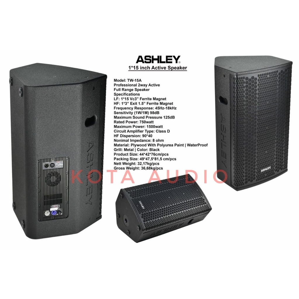Speaker Aktif 15 Inch Ashley TW-15A / TW15A Original Ashley TW 15 A