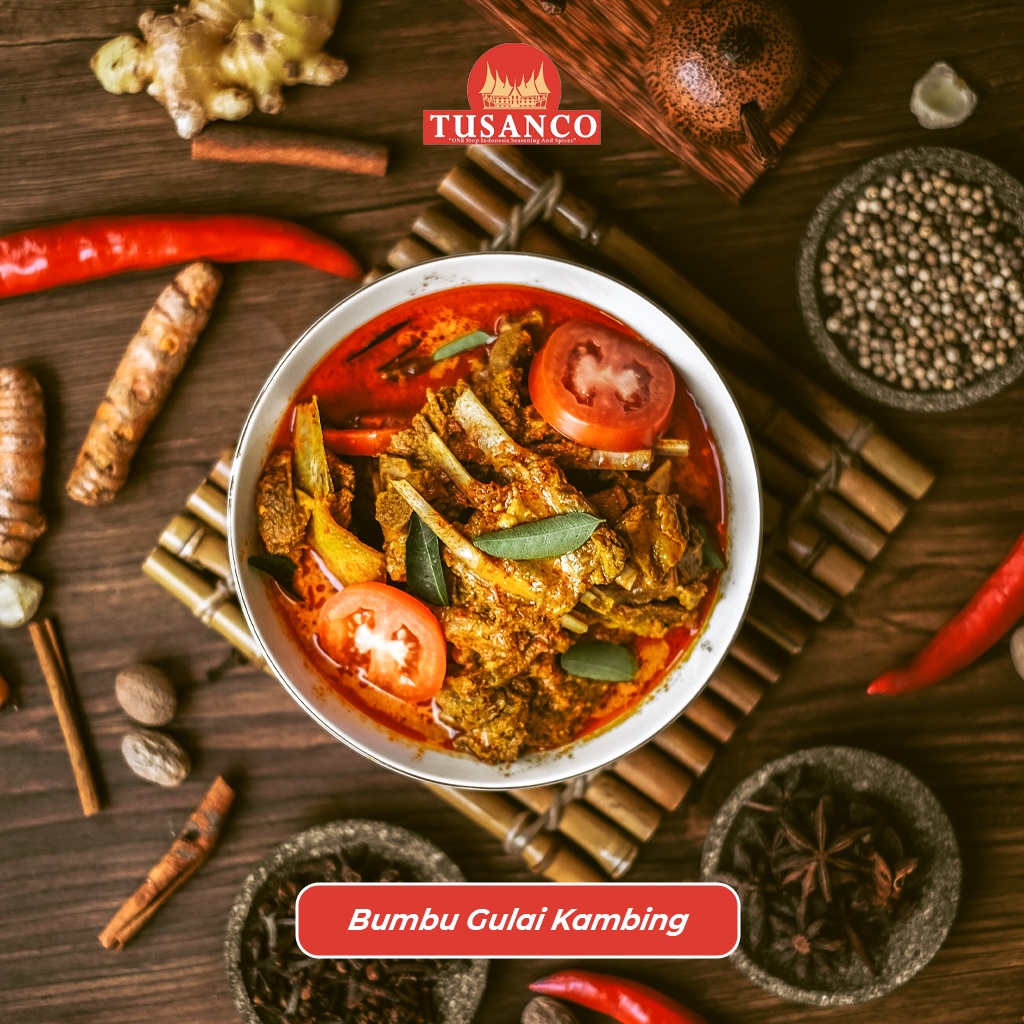 

Bumbu Gulai Kambing Tusanco untuk 1 kg daging