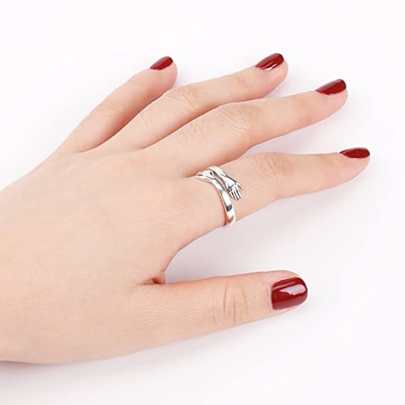 Cincin Jari Model Terbuka Warna Silver Untuk Pria Dan Wanita