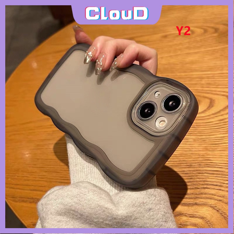 Casing Vivo Y35 Y22 V20 Y30 Y50 Y21 Y33s Y15s Y02 V21 Y15 Y21A Y11s V25E Y93 Y21s Y17 Y16 Y12s V21 Y11 Y21T Y20 Y91C Y33T Y75 Y12 Y12i Y91 Y15A Frame Bergelombang Mewah Bening Soft Case