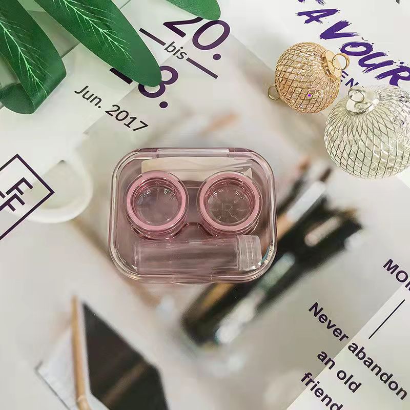 (SNAPCORNER)Kotak Softlens Acrylic Klip mini / Wadah softlens Travel Kit mini / BB Tempat Softlens