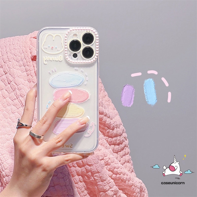 Case Oppo A15 A17 A96 A7 A57 A17K A95 A78 A58 A16 A76 A12 A55 A16K A3S A31 A54 A74 A94 A5 A9 A5S A1K Reno 8T 5 5F 7Z 4F 6 A11 A33 A35 A12E Kartun Bunny Art Minyak Soft Case Lukis