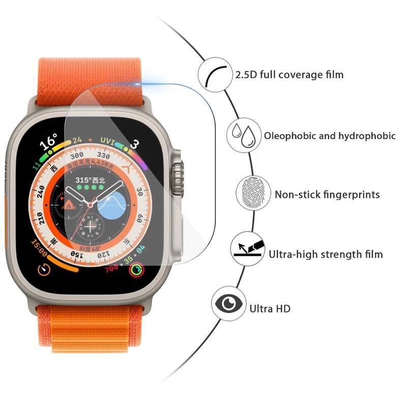 Pelindung Layar Tempered Glass HD 49mm Anti Gores Untuk Apple Watch Ultra 49mm