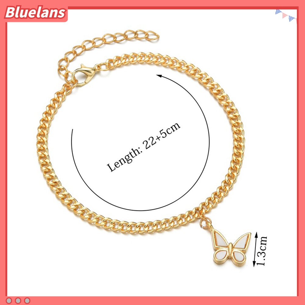 Gelang Kaki Adjustable Desain Butterfly Gaya Elegan Untuk Wanita