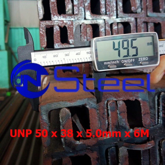 Besi UNP 50 (48 x 32 x 2.3 mm) - 6 M Kanal U U-Channel
