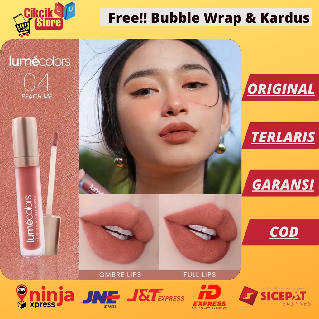 Lipmousse PEACH ME Lumecolors Lip and Cheek Mousse Lipcream 3in1 Lipstik Eyeshadow Blush On Warna Pe