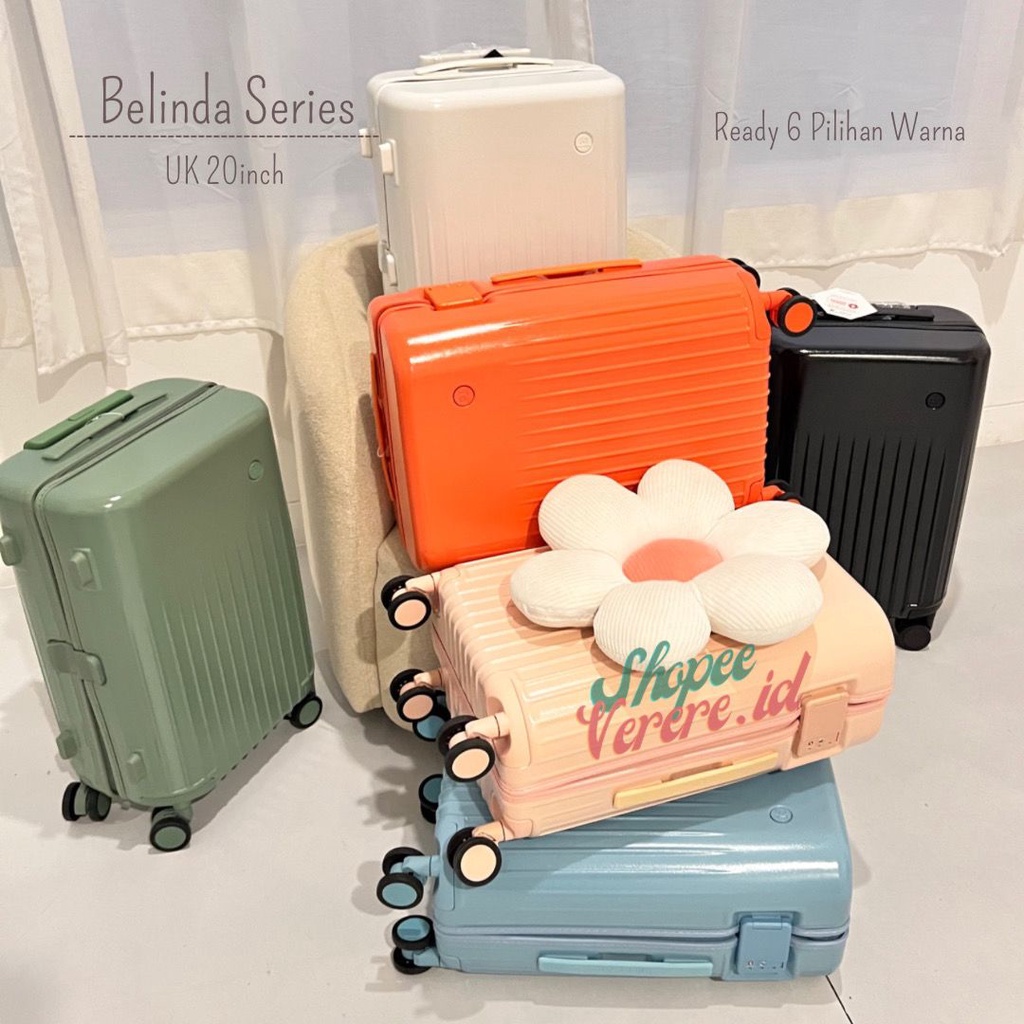 Koper BELINDA Series Cabin 20 Inch TSA Lock Double Zipper Anti Theft Suitcase Anti Pecah