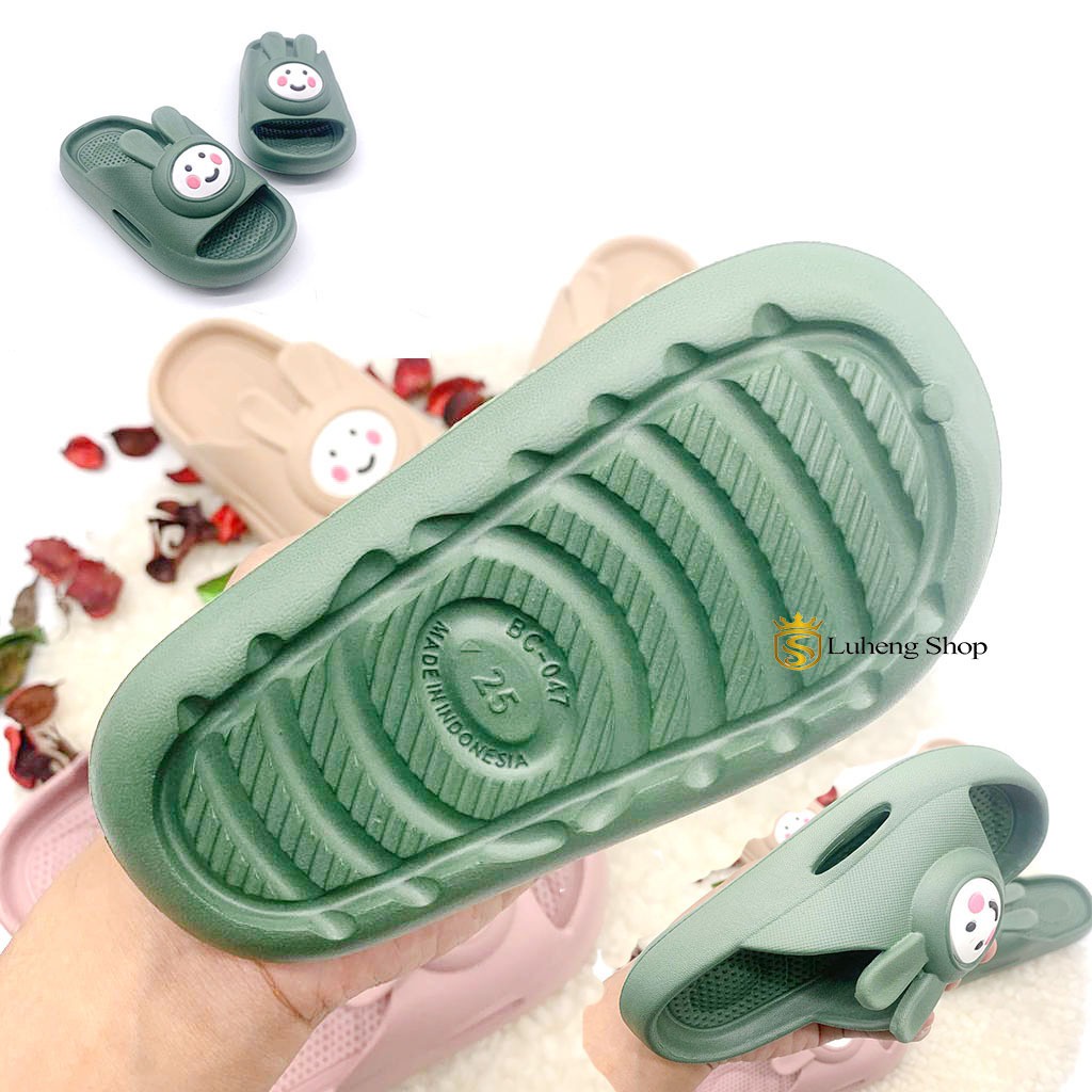 Sandal Anak-Anak Perempuan Sandal Selop Bahan Karet Terbaru Motif Boneka Size 24-29