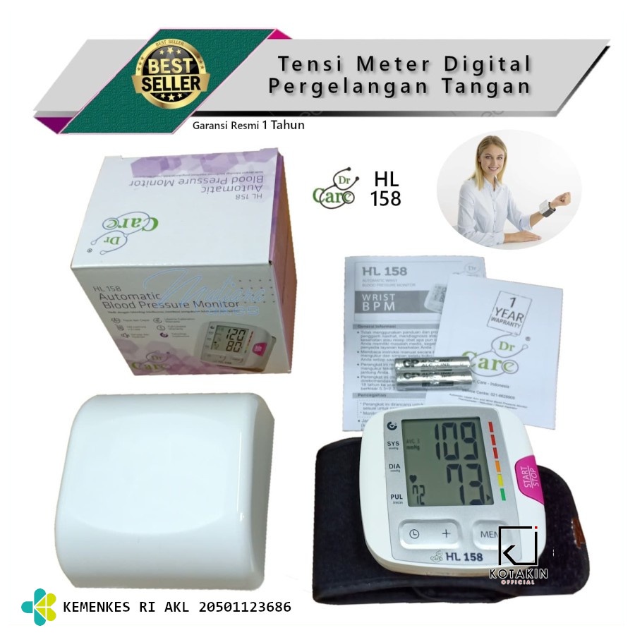 Tensi Meter Digital Pergelangan Tangan Dr Care HL-158 - Tensimeter