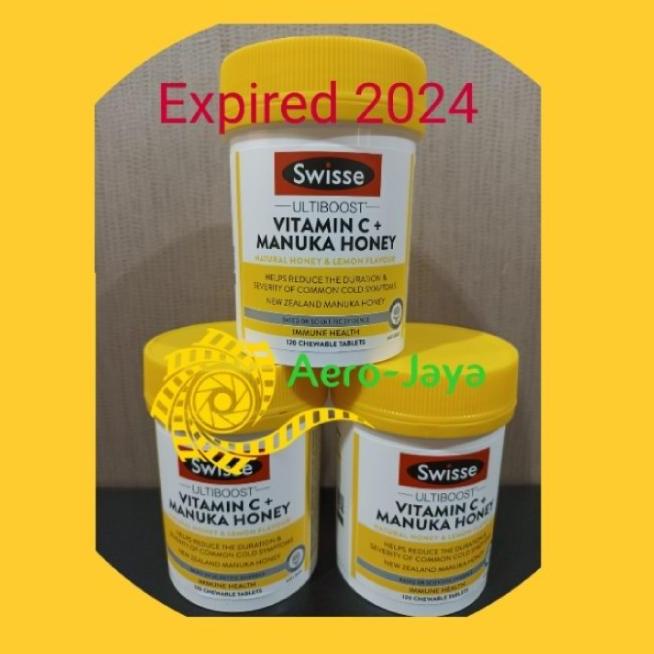 SWISSE ULTIBOOST VITAMIN C+ MANUKA HONEY - 120 CHEWABLE TABLETS FGDF6DHG
