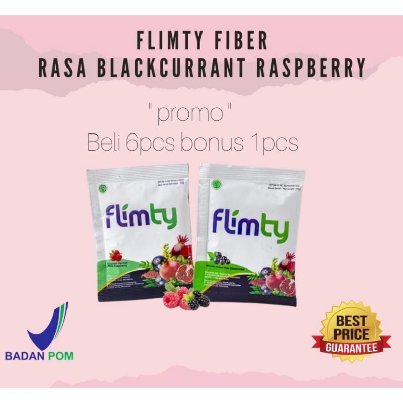 

Flimty fiber | detox antioksidan | rasa blackcurrant raspberry