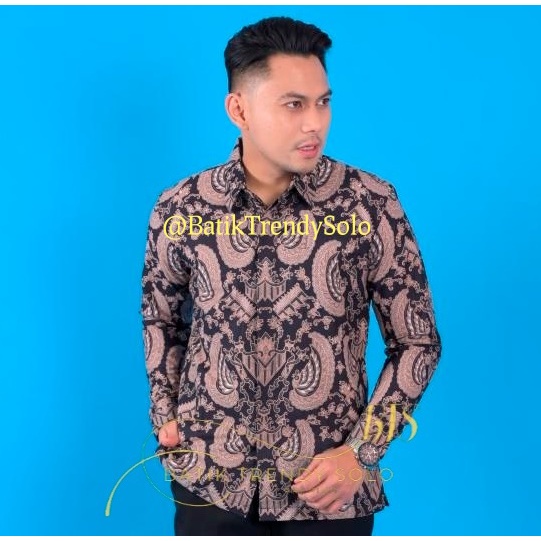 Hem  Kemeja Baju Batik Pria Cowok Laki Laki Slimfit Full Lapis Furing Lengan Panjang Lengan Pendek Original Asli Batik Jumanta Solo Laweyan Size S M L Xl XXL Bahan Katun Premium  121