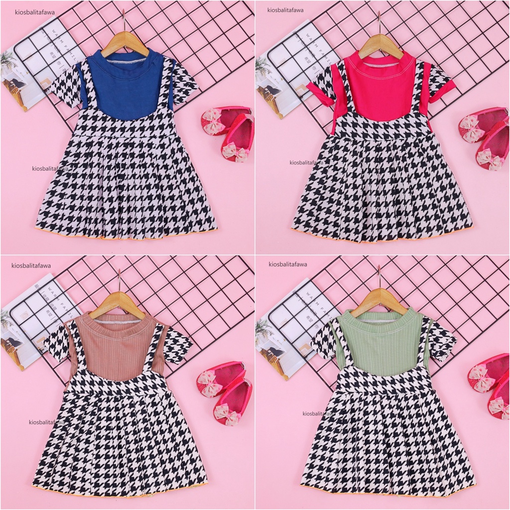 Dress Nagita uk Bayi 3-12 Bulan / Baju Lengan Pendak Anak Perempuan Dres Baby Adem Murah Grosir